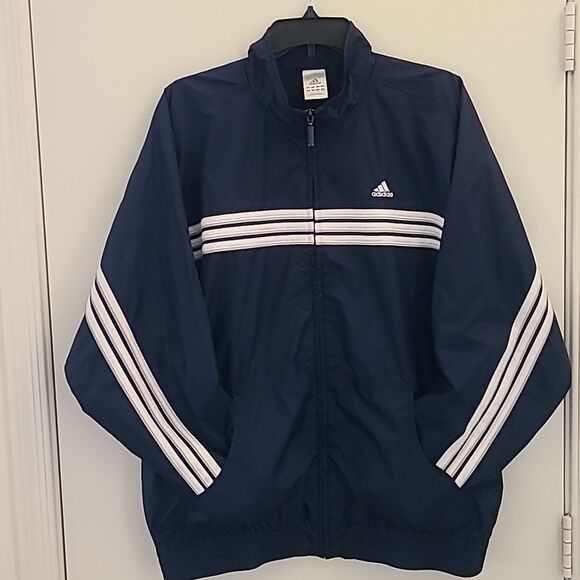 Vintage Retro 2006 ADIDAS Full Zip Windbreaker Jacket  Lrg - Picture 1 of 7